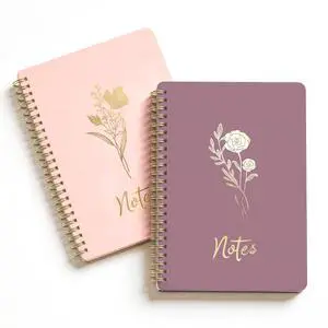 2 Pack Pink & Purple A5 Spiral Notebook, College Ruled Bible Journal for Women with Storage Pocket, Aesthetic Back to School Supplies for Teen Girls 2 Pack Pink & Purple A5 Spiral Notebook, College Ruled Bible Journal for Women with Storage Pocket, Aesthetic Back to School Supplies for Teen Girls