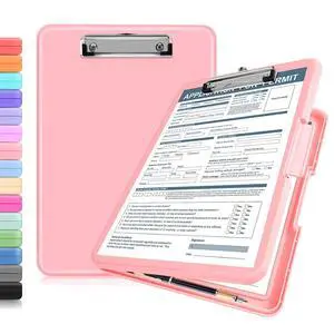 Clipboards with Storage, Pink Nursing Storage Clipboard Foldable Clipboards with Storage, Pink Nursing Storage Clipboard Foldable