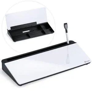 Glass Desk Whiteboard with Storage, Desktop Organizer Glass Desk Whiteboard with Storage, Desktop Organizer