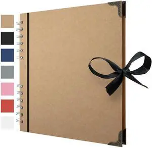 Scrapbook Album 60 Pages (8 x 8 Inch) Brown Photo Album Scrap Book Scrapbook Album 60 Pages (8 x 8 Inch) Brown Photo Album Scrap Book