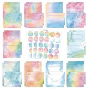 160 Pcs Watercolor Stationery Set Letter and Envelopes 160 Pcs Watercolor Stationery Set Letter and Envelopes