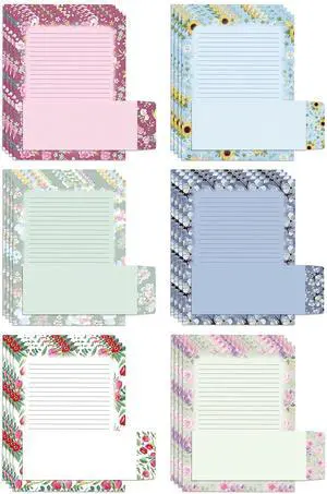 Floral Paper Stationery Set, 100 Piece Set (50 Lined Sheets + 50 Matching Envelopes), Letter Size 8.5 x 11 inch, 6 Designs, Double Sided/Lined Printing Paper, Floral Paper Stationery Set, 100 Piece Set (50 Lined Sheets + 50 Matching Envelopes), Letter Size 8.5 x 11 inch, 6 Designs, Double Sided/Lined Printing Paper,