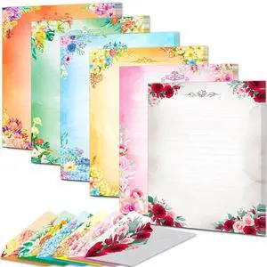 60 Pieces Cute Stationary Paper and Envelope Set, 8.5"x11" 60 Pieces Cute Stationary Paper and Envelope Set, 8.5"x11"