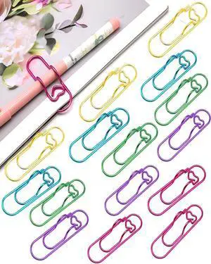 Paper Clip Pen Holder, 15 Pcs Colorful Metal Pen Clips for Notebook - Cute Pen Holder Clip, Papers Planner and Journal Accessories Paper Clip Pen Holder, 15 Pcs Colorful Metal Pen Clips for Notebook - Cute Pen Holder Clip, Papers Planner and Journal Accessories