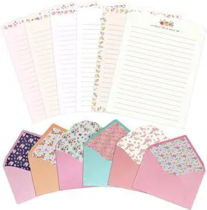 Stationary Paper and Envelopes Set, 24 PCS Writing Stationery Paper with 12 PCS Envelopes, Warm Floral Themed Envelope and Stationery Design for Invitations Gift Decorations Holiday Party Stationary Paper and Envelopes Set, 24 PCS Writing Stationery Paper with 12 PCS Envelopes, Warm Floral Themed Envelope and Stationery Design for Invitations Gift Decorations Holiday Party