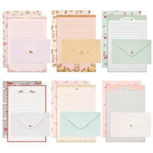 54 PCS Stationery Set with Envelopes,36 Writing Paper+18 Envelopes,Cute Lined Stationery Paper for Writing Letters Invitations Poem Office School Supplies 54 PCS Stationery Set with Envelopes,36 Writing Paper+18 Envelopes,Cute Lined Stationery Paper for Writing Letters Invitations Poem Office School Supplies
