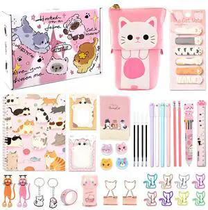 38Pcs Cute Cat Stationery Set, Cat School Supplies, Cat Lover Gifts Box 38Pcs Cute Cat Stationery Set, Cat School Supplies, Cat Lover Gifts Box