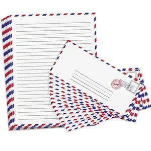100 Piece Vintage Airmail Stationery Paper and Envelope Set 100 Piece Vintage Airmail Stationery Paper and Envelope Set