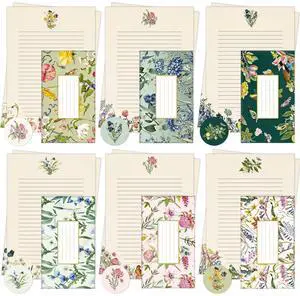 Stationary Set Letter and Envelopes, 48 Letter Writing Paper with 24 Envelopes & 24 Stickers, Elegant Floral Stationery Set for Handwritten Letters Party Invitations Stationary Set Letter and Envelopes, 48 Letter Writing Paper with 24 Envelopes & 24 Stickers, Elegant Floral Stationery Set for Handwritten Letters Party Invitations