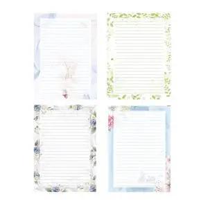 52 Lined Writing Stationery Paper, Beautiful Designs for Writing Letter, Notes, Invitations, Craft, 4 Different Style (11.7 x 8.26") 52 Lined Writing Stationery Paper, Beautiful Designs for Writing Letter, Notes, Invitations, Craft, 4 Different Style (11.7 x 8.26")