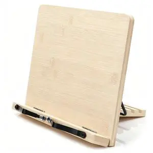 Reading Rack Wooden Bookshelf - Book Stand Foldable with 8 Adjustable Positions and Page Clips,Suitable for cookbooksiPadslaptopsSheet Musicand Reading Stands Reading Rack Wooden Bookshelf - Book Stand Foldable with 8 Adjustable Positions and Page Clips,Suitable for cookbooksiPadslaptopsSheet Musicand Reading Stands
