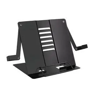 Metal Book Holder Stand for Reading with Adjustable Clips - Black Metal Book Holder Stand for Reading with Adjustable Clips - Black