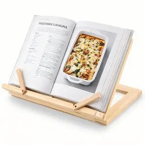 Wooden Book Stand with Page Holder Clips Adjustable Foldable Reading Stand for Cookbooks Recipes Textbooks Bible Documents Tablet Solid Pine Wood Hands-Free Set Book Holder for Counter Desk Wooden Book Stand with Page Holder Clips Adjustable Foldable Reading Stand for Cookbooks Recipes Textbooks Bible Documents Tablet Solid Pine Wood Hands-Free Set Book Holder for Counter Desk