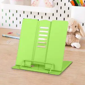 Small Book Stand Book Holder Metal Desk Stand for Reading Hands Free, Adjustable Cookbook Documents Holder, Portable for Music Books, Textbook, Recipe, Tablet, Ipad, Great Gifts (Green) Small Book Stand Book Holder Metal Desk Stand for Reading Hands Free, Adjustable Cookbook Documents Holder, Portable for Music Books, Textbook, Recipe, Tablet, Ipad, Great Gifts (Green)