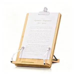 Bamboo Document Holder with 2 Page Clips for Typing and Reading Bamboo Document Holder with 2 Page Clips for Typing and Reading