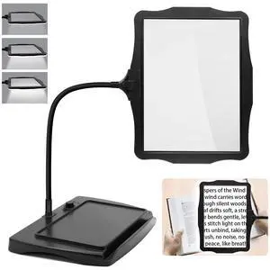 Large Magnifying Glass with Light and Stand for Reading with 50 high-Brightness LED Lights,Full Page Magnifier for Reading Desktop Magnifying Lamp,Close Work Crafts Seniors Sewing Painting Large Magnifying Glass with Light and Stand for Reading with 50 high-Brightness LED Lights,Full Page Magnifier for Reading Desktop Magnifying Lamp,Close Work Crafts Seniors Sewing Painting
