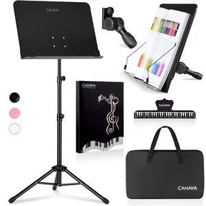 Sheet Music Stand Dual-use Convert to Desktop Stand Adjustable Black Sheet Music Stand Dual-use Convert to Desktop Stand Adjustable Black