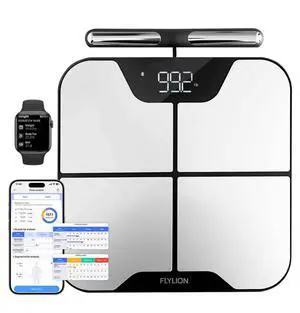 Smart Scale for Body Weight with Handle, 8-Electrode Full Body Composition Analyzer with BMI, Body Fat, Muscle Mass, 57 Metrics, Accurate Bluetooth Digital Scale for Home Gym, Women & Men Smart Scale for Body Weight with Handle, 8-Electrode Full Body Composition Analyzer with BMI, Body Fat, Muscle Mass, 57 Metrics, Accurate Bluetooth Digital Scale for Home Gym, Women & Men