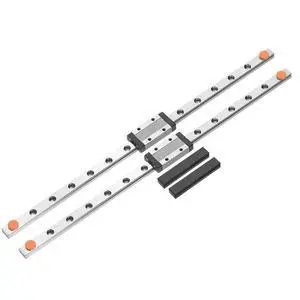 2pcs MGN9 300mm Linear Guide Rail with 2pcs MGN9H Sliding Carriage Block Bearing Steel and 2pcs Plastic Mini MGN12 Linear Guide for DIY 3D Printers and CNC Machine, Silver 2pcs MGN9 300mm Linear Guide Rail with 2pcs MGN9H Sliding Carriage Block Bearing Steel and 2pcs Plastic Mini MGN12 Linear Guide for DIY 3D Printers and CNC Machine, Silver