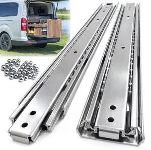 Thickened 200Lbs Heavy Duty Drawer Slides 1 Pair 10 12 14 16 18 20 22 24 32 40 Full Extension Ball Bearing Sliding Rails Cabinet Tool Box Runners Tracks Glides (16" L) Thickened 200Lbs Heavy Duty Drawer Slides 1 Pair 10 12 14 16 18 20 22 24 32 40 Full Extension Ball Bearing Sliding Rails Cabinet Tool Box Runners Tracks Glides (16" L)