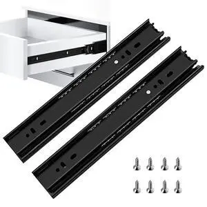 8 Inch Drawer Slide, 1 Pair Heavy Duty Full Extension Ball Bearing Drawer Runners, Smooth Side Mount Cabinet Rails for Kitchen, Bathroom, Garage and Tool Cabinets 8 Inch Drawer Slide, 1 Pair Heavy Duty Full Extension Ball Bearing Drawer Runners, Smooth Side Mount Cabinet Rails for Kitchen, Bathroom, Garage and Tool Cabinets