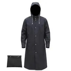 Men's Reusable EVA Long Raincoat, Windproof Waterproof Trench Coat for Hiking Fishing Dog Walking Outdoor Activities Men's Reusable EVA Long Raincoat, Windproof Waterproof Trench Coat for Hiking Fishing Dog Walking Outdoor Activities
