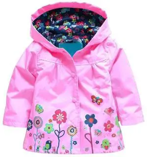 Girl Baby Kid Waterproof Hooded Coat Jacket Outwear Raincoat Hoodies, Pink, 100 (2-3Y) Girl Baby Kid Waterproof Hooded Coat Jacket Outwear Raincoat Hoodies, Pink, 100 (2-3Y)