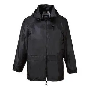 US440 Classic Waterproof Rain Jacket wth Pack Away Hood & Sealed Seams, Black, 5XL US440 Classic Waterproof Rain Jacket wth Pack Away Hood & Sealed Seams, Black, 5XL