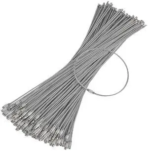 10 In Wire Keychain Cable Stainless Steel Key Ring Loop Holder 50pcs 10 In Wire Keychain Cable Stainless Steel Key Ring Loop Holder 50pcs