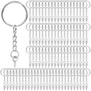 Keychain Rings for Crafts, 360Pcs Keychains for Resin Include Key Rings with Chain, Jump Rings, Screw Eye Pins for DIY Keychain Making Keychain Rings for Crafts, 360Pcs Keychains for Resin Include Key Rings with Chain, Jump Rings, Screw Eye Pins for DIY Keychain Making