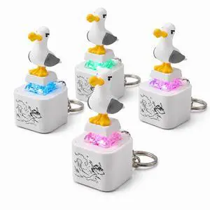 4 Pack Seagull Mine Button Keychain, LED Sound Fidget Clicker 4 Pack Seagull Mine Button Keychain, LED Sound Fidget Clicker