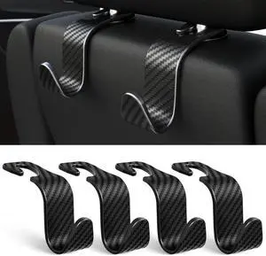 4-Pack Car Headrest Hooks Holds 55lbs Seat Storage Organizer for Bags 4-Pack Car Headrest Hooks Holds 55lbs Seat Storage Organizer for Bags