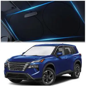 Car Windshield Sunshade Double-Layer Design for 2X Heat Blocking, Blocks UV Rays, Foldable Sun Shade for Cars, Trucks & SUVs, Keeps Interior Cooler, Medium (59 x 31 in) Car Windshield Sunshade Double-Layer Design for 2X Heat Blocking, Blocks UV Rays, Foldable Sun Shade for Cars, Trucks & SUVs, Keeps Interior Cooler, Medium (59 x 31 in)