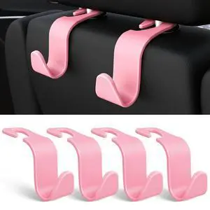 4-Pack Car Headrest Hooks Holds 55lbs Seat Storage Organizer for Bags 4-Pack Car Headrest Hooks Holds 55lbs Seat Storage Organizer for Bags