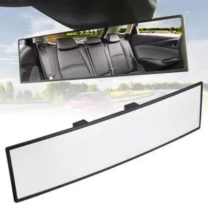 Panoramic Rear View Mirror, 12 Inch Wide Angle Clip On Mirror, Universal Car Interior Accessories, Convex Interior Mirror Reduces Blind Spot, Clear Vision Fits Car SUV Trucks Panoramic Rear View Mirror, 12 Inch Wide Angle Clip On Mirror, Universal Car Interior Accessories, Convex Interior Mirror Reduces Blind Spot, Clear Vision Fits Car SUV Trucks