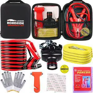 Car Roadside Emergency Kit,with Jumper Cables Car Safety Kits Car Roadside Emergency Kit,with Jumper Cables Car Safety Kits