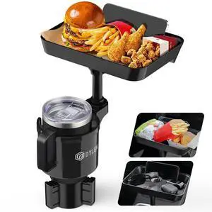 Car Cup Holder Tray, 9.5Detachable Car Food Tray Table for Eating Car Cup Holder Tray, 9.5Detachable Car Food Tray Table for Eating