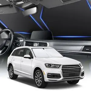 300T Universal Car Windshield Sun Shade, Foldable Reflective for Windshield & Window Shades with Overlapping Design, Car Interior Accessories (58" L x 32" W) 300T Universal Car Windshield Sun Shade, Foldable Reflective for Windshield & Window Shades with Overlapping Design, Car Interior Accessories (58" L x 32" W)