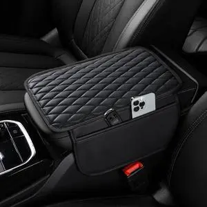 Car Center Console Cover, Upgraded Microfiber Leather Car Arm Rest Cover with 2 Storage Bags, Universal Armrest Cover for Car Storage Box Car Interior Accessories Protector for Most Vehicle Car Center Console Cover, Upgraded Microfiber Leather Car Arm Rest Cover with 2 Storage Bags, Universal Armrest Cover for Car Storage Box Car Interior Accessories Protector for Most Vehicle