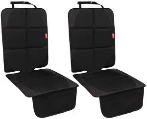 Car Seat Protector, 2 Pack Carseat Protector with Thick Padding, Baby/Pets for Child Car Seat-Mesh Pockets-Waterproof-Universal Size(Black) Car Seat Protector, 2 Pack Carseat Protector with Thick Padding, Baby/Pets for Child Car Seat-Mesh Pockets-Waterproof-Universal Size(Black)