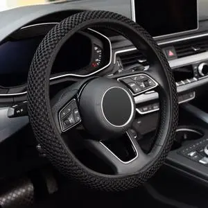 Elastic Stretch Steering Wheel Cover, Universal 15 Inch, Black Elastic Stretch Steering Wheel Cover, Universal 15 Inch, Black