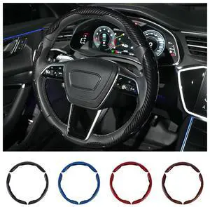 Carbon Fiber Steering Wheel Cover 3PCS Set Anti-Slip, Scratch-Resistant, Universal Fit for 1416 Inch Wheels Interior Car Accessories for Cars, SUVs, Trucks (Black) Carbon Fiber Steering Wheel Cover 3PCS Set Anti-Slip, Scratch-Resistant, Universal Fit for 1416 Inch Wheels Interior Car Accessories for Cars, SUVs, Trucks (Black)