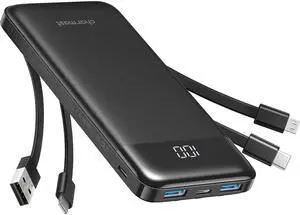 Portable Charger Power Bank with Reinforced Built-in 4 Cables Portable Charger Power Bank with Reinforced Built-in 4 Cables