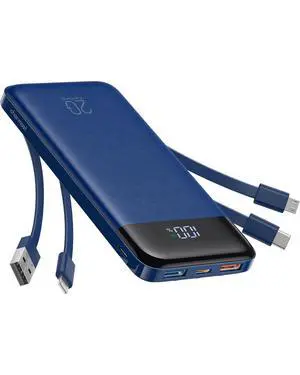 Portable Charger Built-in Cables, 20000mAh Power Bank 6-Output Portable Charger Built-in Cables, 20000mAh Power Bank 6-Output