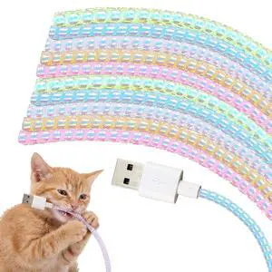 10 Pcs Cord Protectors from Pets No Chew 43.13",Flash Color 10 Pcs Cord Protectors from Pets No Chew 43.13",Flash Color