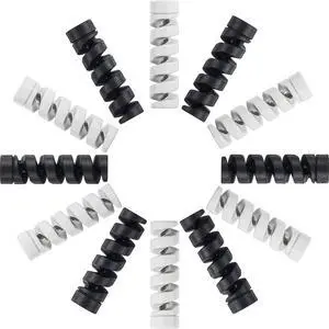 12 Pieces Charging Cable Protector Silicone Spiral Charger Cable Savers for Cords Micro USB Protector, Mouse Saver, Suit for Cell Phones, Computers(Gray, Black) 12 Pieces Charging Cable Protector Silicone Spiral Charger Cable Savers for Cords Micro USB Protector, Mouse Saver, Suit for Cell Phones, Computers(Gray, Black)