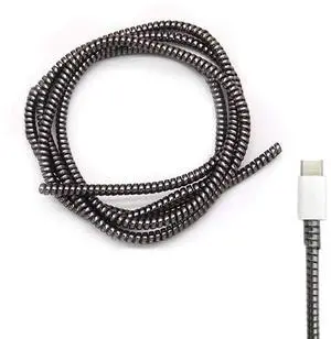 Cable Protector Animal Proof Wire Repair, Cord Protector for Pets Headphone Saver Spiral Cable Wrap Strain Relief, Cord Sleeve for Phone Cable USB Date Cable, 60 inches, 2 pcs, Black Cable Protector Animal Proof Wire Repair, Cord Protector for Pets Headphone Saver Spiral Cable Wrap Strain Relief, Cord Sleeve for Phone Cable USB Date Cable, 60 inches, 2 pcs, Black