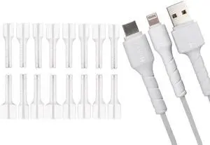 16-Pack Cable Saver for iPhone Lightning & USB-C Cord Charging Cable Protector Sleeve Anti-Fray Cord Saver Set, Replacement Pack for Phone Charger Cable Management 16-Pack Cable Saver for iPhone Lightning & USB-C Cord Charging Cable Protector Sleeve Anti-Fray Cord Saver Set, Replacement Pack for Phone Charger Cable Management