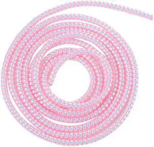 Spiral Cable Protector,Chargers Data Cable Protect Sleeve,Headphone Cable Saver for Phone Earphone USB Data Cableor for Prevent Pets from Biting The Cable Sleeves Cord Management (Laser Pink) Spiral Cable Protector,Chargers Data Cable Protect Sleeve,Headphone Cable Saver for Phone Earphone USB Data Cableor for Prevent Pets from Biting The Cable Sleeves Cord Management (Laser Pink)