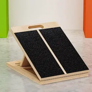 Slant Board for Calf-Stretching - Wooden Incline Wedge Stretcher for Squats, Foot & Ankle Mobility, Portable Fitness Equipment, Balance Block for Heel Stretch Slant Board for Calf-Stretching - Wooden Incline Wedge Stretcher for Squats, Foot & Ankle Mobility, Portable Fitness Equipment, Balance Block for Heel Stretch
